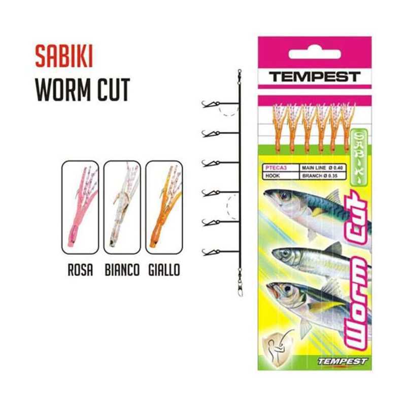 Sabiki Tempest Worm Cut con Pelle di Pesce| CentroPescaBrando