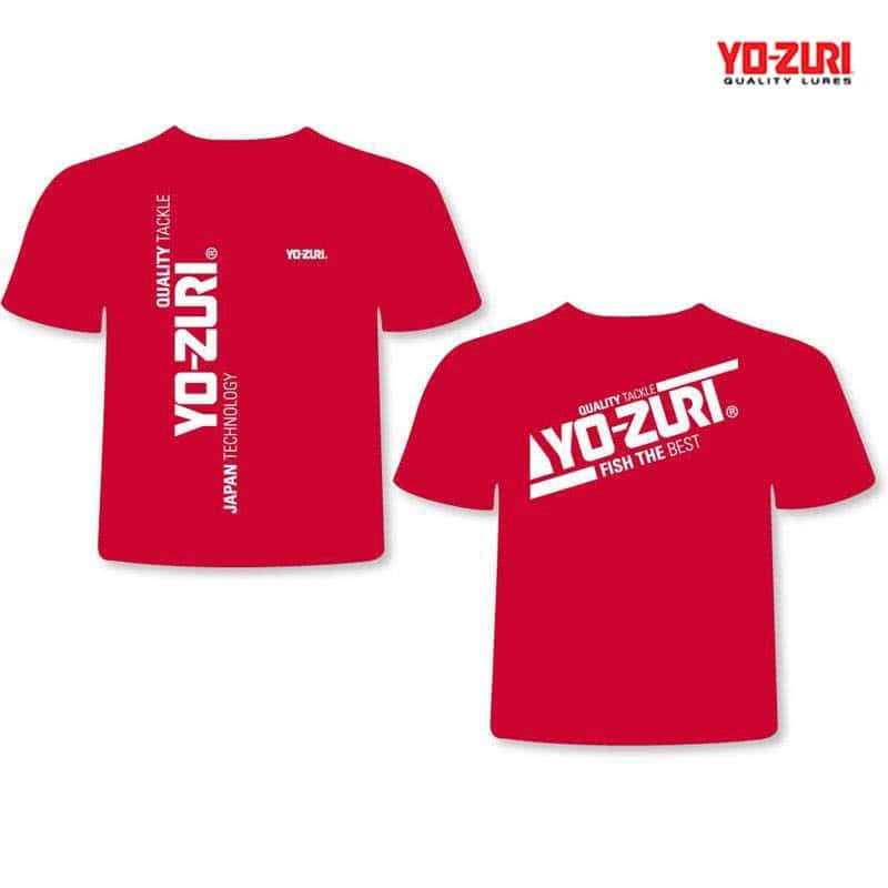 T-Shirt Yo-Zuri Rosso Abbigliamento da Pesca| CentroPescaBrando