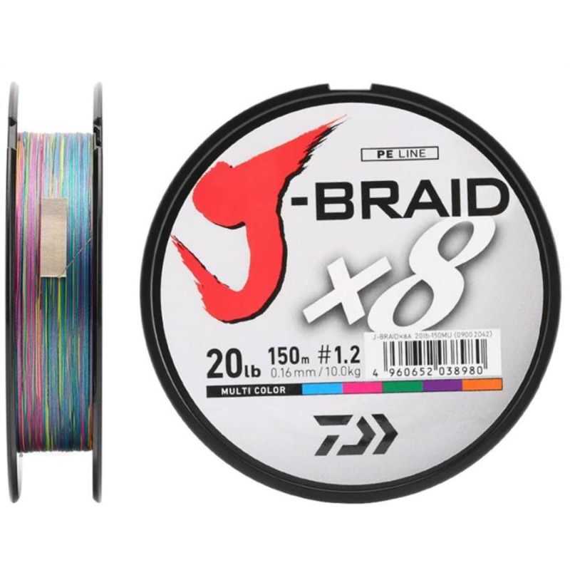 Filo Daiwa J Braid X8 150Mt Multicolor Trecciato |CentroPescaBrando