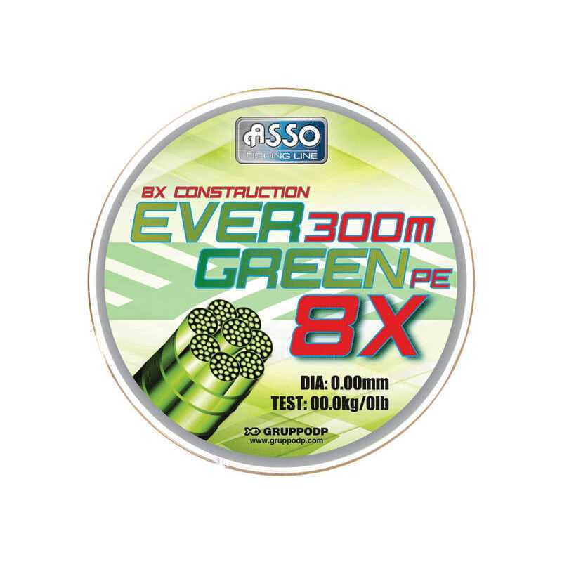 Trecciato Asso Evergreen 8X 300mt | CentroPescaBrando