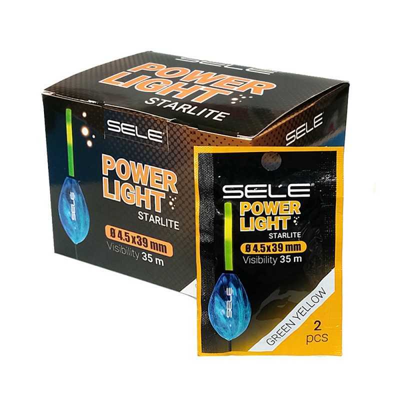 Starlite Sele Power Light 4.5 mm 100pz  Glow Green  Yellow | CentroPescaBrando