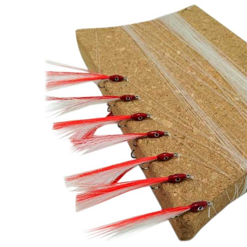Filosa Artigianale da Traina 10 Ami Sintetico Rosso |CentroPescaBrando