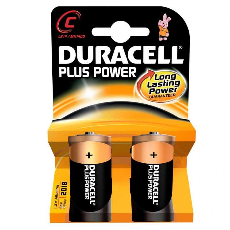 Batterie Duracell Plus Power C Alkaline Mezza Torcia| CentroPescaBrando