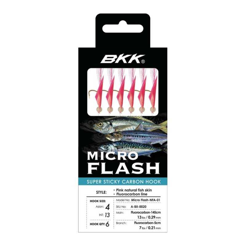 Bkk Micro Flash Sabiki Fluorocarbon Pink |CentroPescaBrando