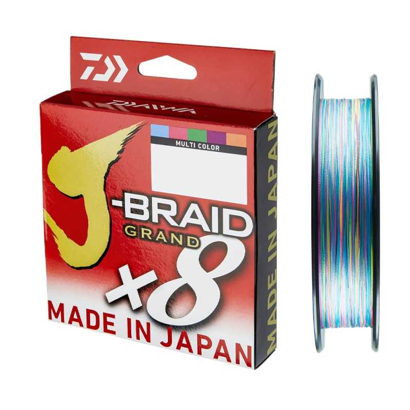 FIlo Daiwa J-Braid Grand X8 Multicolor 150m Treccia |CentroPescaBrando