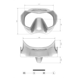 Salvimar Mid Endless Maschera Anti Fog Shining Blue |CentroPescaBrando